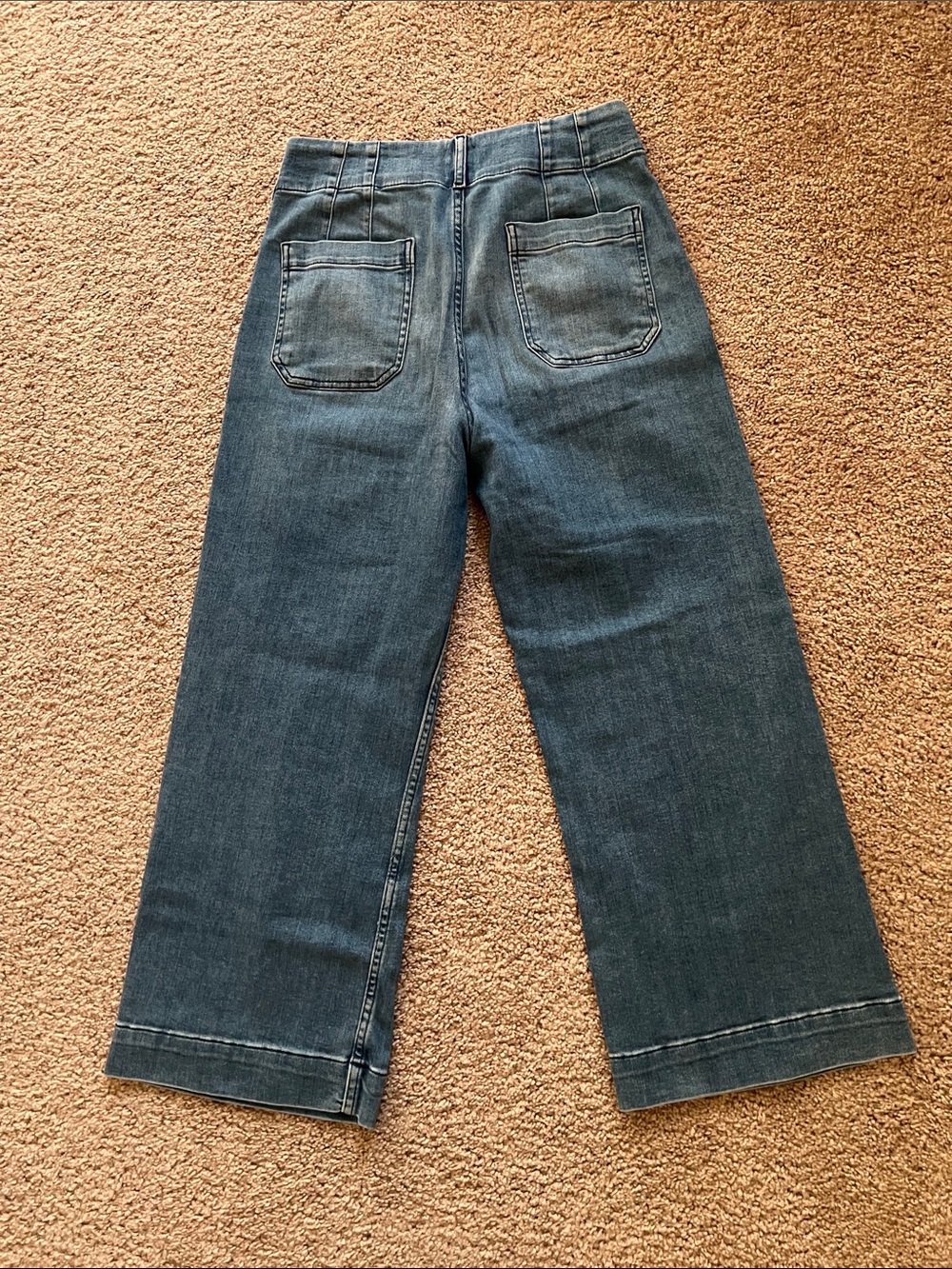 Maeve High-Rise Wide Leg Jeans in Medium Blue Wash - Picture 3 of 8